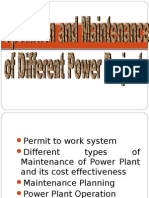 Operation and Maintenance of Power Plant