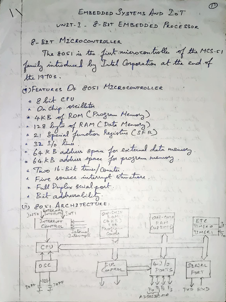 Embedded Features of MCS-CI Microcontroller | PDF | Computer ...