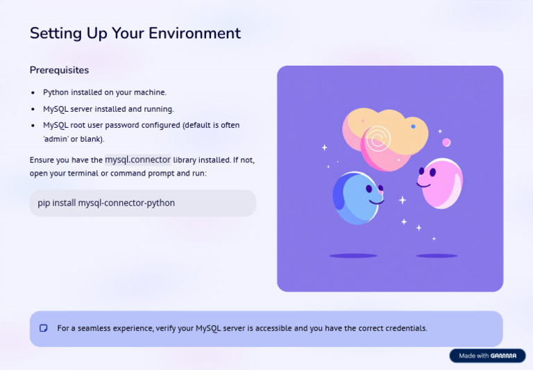 Setting Up Your Environment | PDF