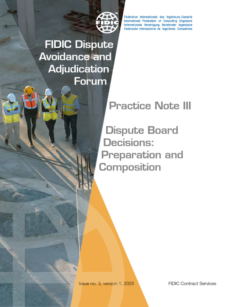 FIDIC Dispute Board Decision Guidelines | PDF | Witness | Evidence