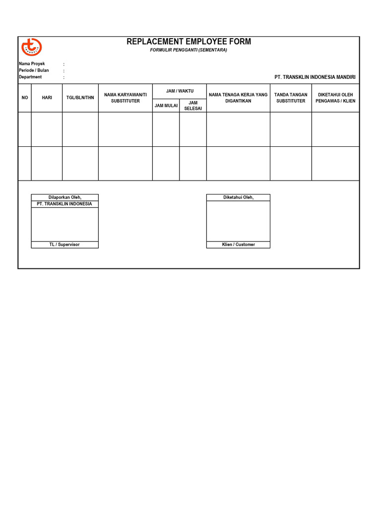 Form Replacement | PDF