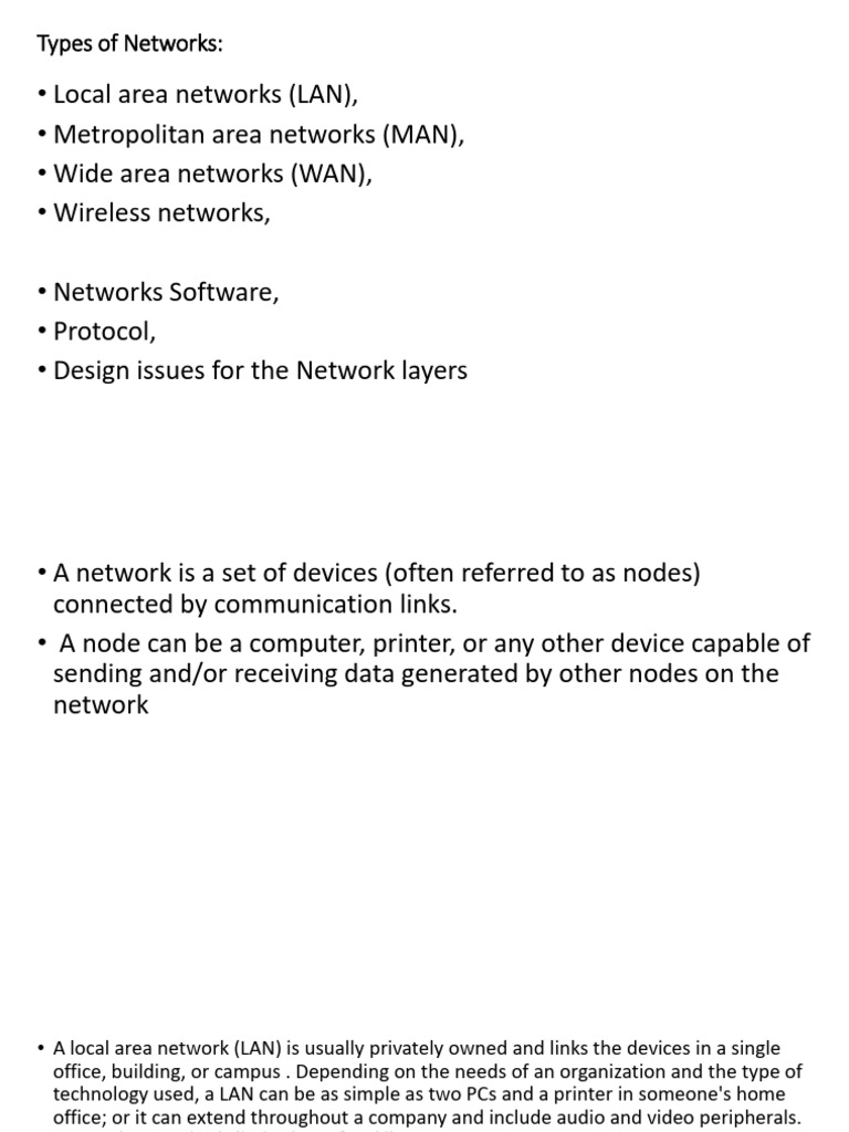 Types of Computer Networks Explained | PDF | Computer Network | Local ...