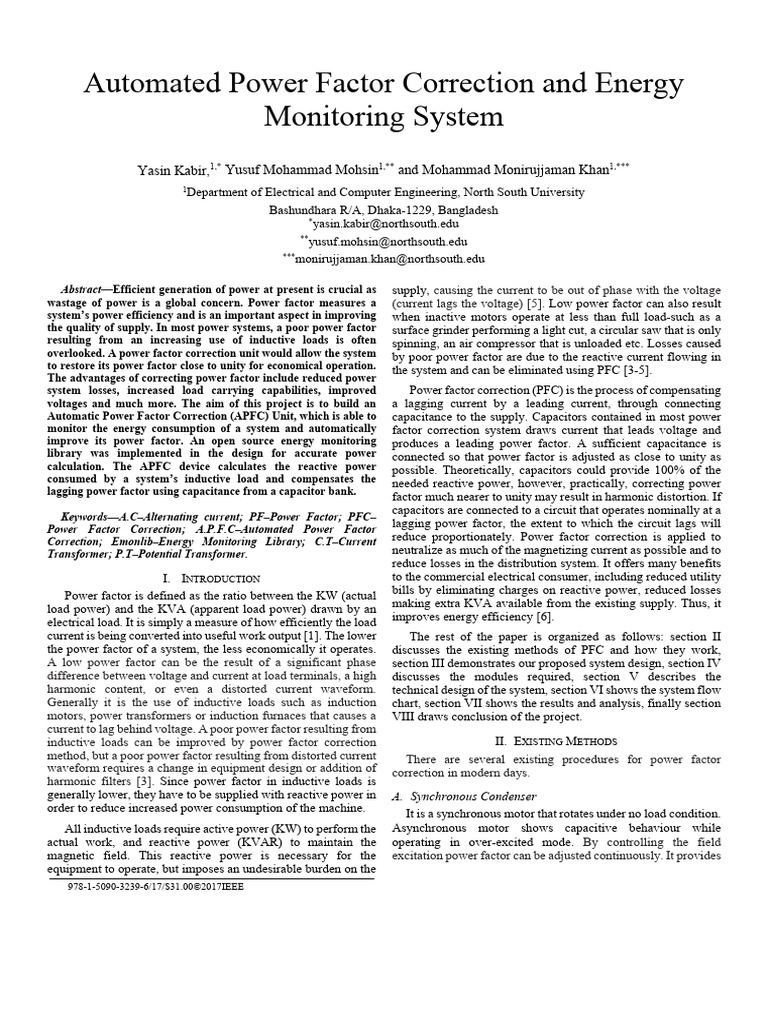 Published Paper A PFC em System | PDF | Capacitor | Ac Power