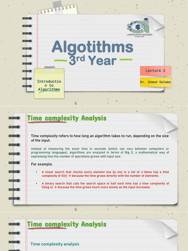 Time and Space Complexity in Algorithms | PDF | Time Complexity ...