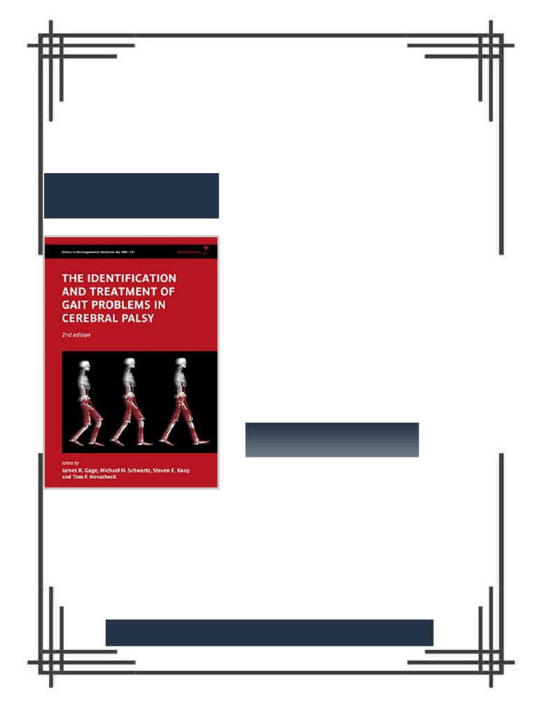 The Identification and Treatment of Gait Problems in Cerebral Palsy 2nd ...