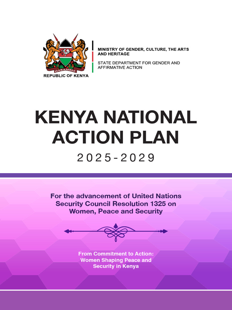 Kenya National Action Plan 2025-2029 | PDF | Peacebuilding | Peacekeeping