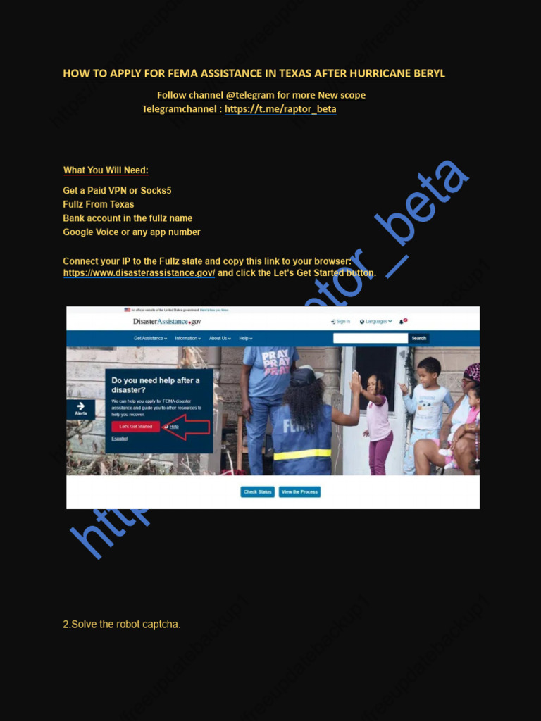 How To Apply For Fema Assistance in Texas and Florida After Hurricane | PDF