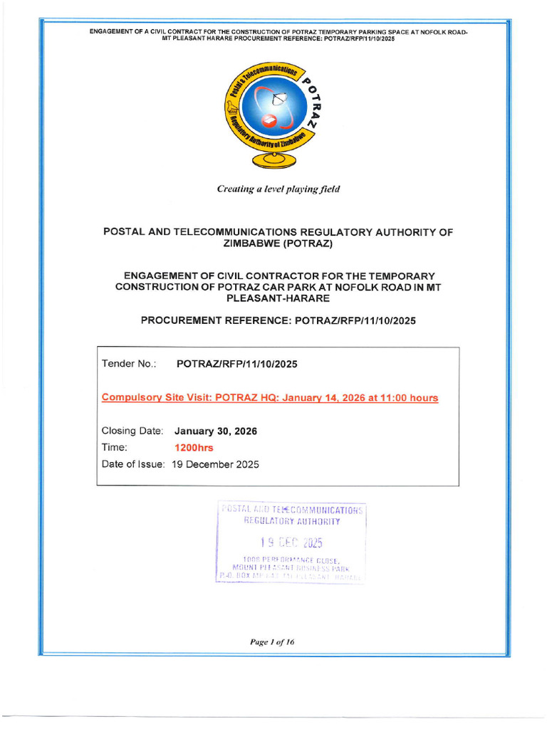 RFP Civil Contractor | PDF