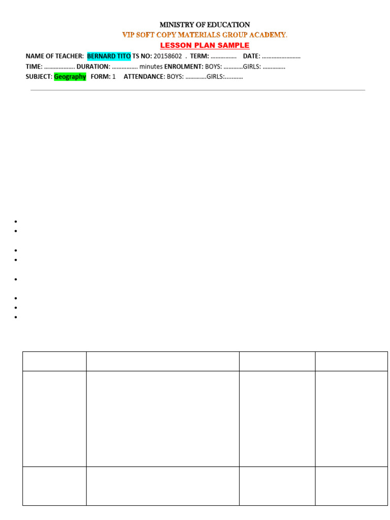 Geography Lesson Plan: Settlement Types | PDF | Hierarchy | Learning