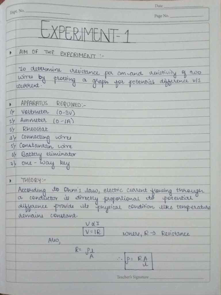 Phy Experiment | PDF