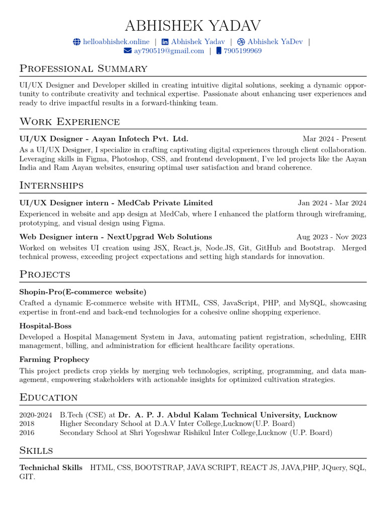Abhishek Yadav UIUX Designer 1 | PDF | Java Script | Software Engineering