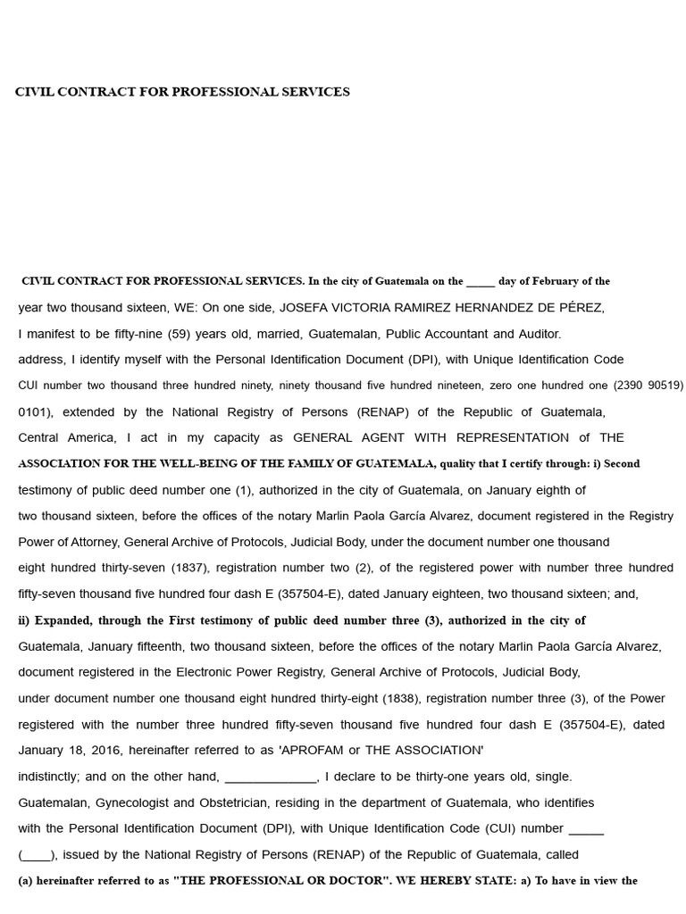 CONTRACT For Professional Services | PDF | Mediation | Justice
