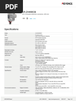Keyence IX-080 Sensor Data Sheet | PDF | Laser | Optics