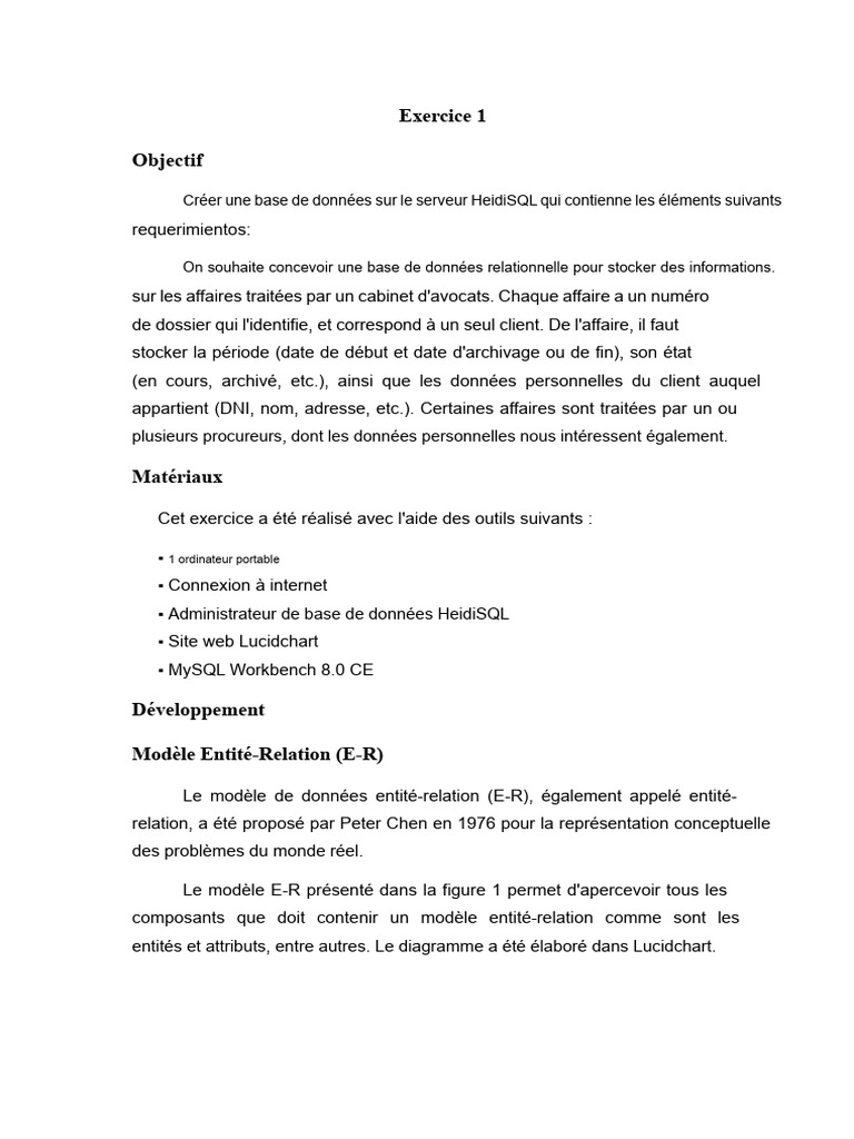 Création d'une base de données avocats | PDF | Bases de données ...