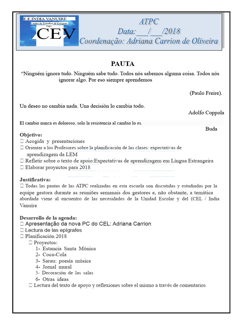 atpc 1 | PDF | Verbo | Aprendizaje
