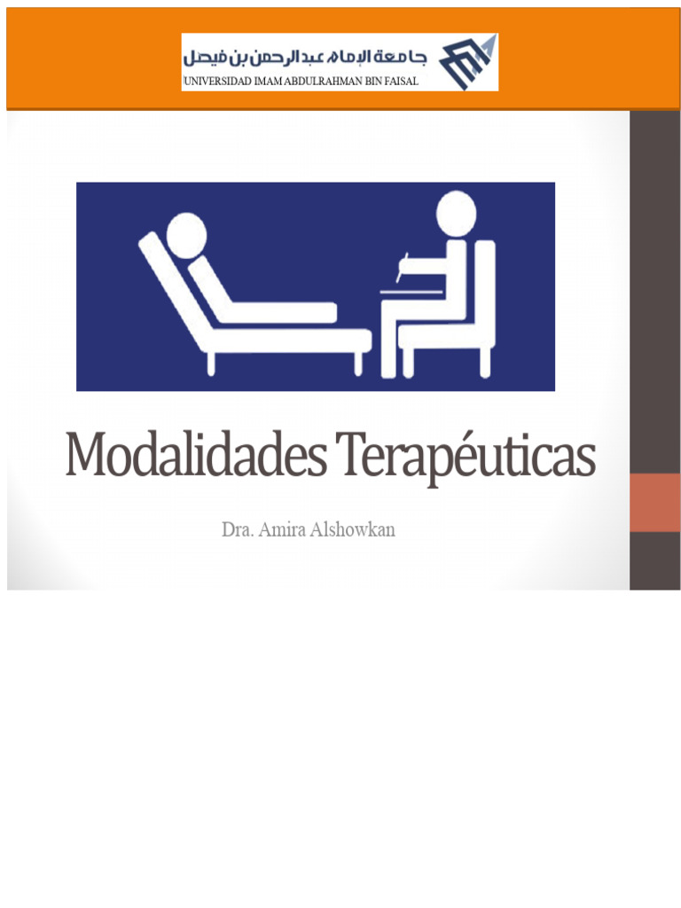 Modalidades de Tratamiento Psicológico | PDF | Psicoterapia | Psicoanálisis