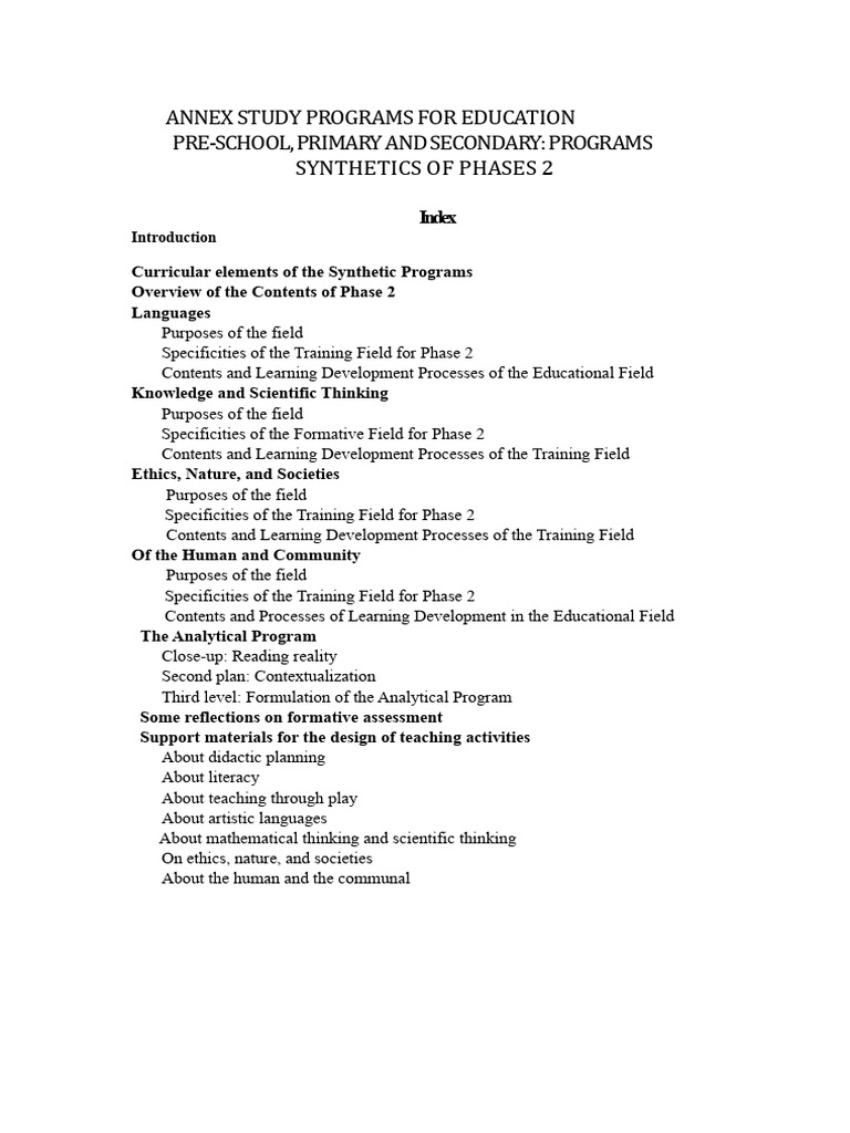 Phase 2 Synthetic Education Programs | PDF | Curriculum | Experience