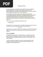 Error Analysis in Class 11 Physics | PDF