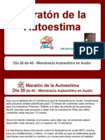 Maratón de La Autoestima - Día 20