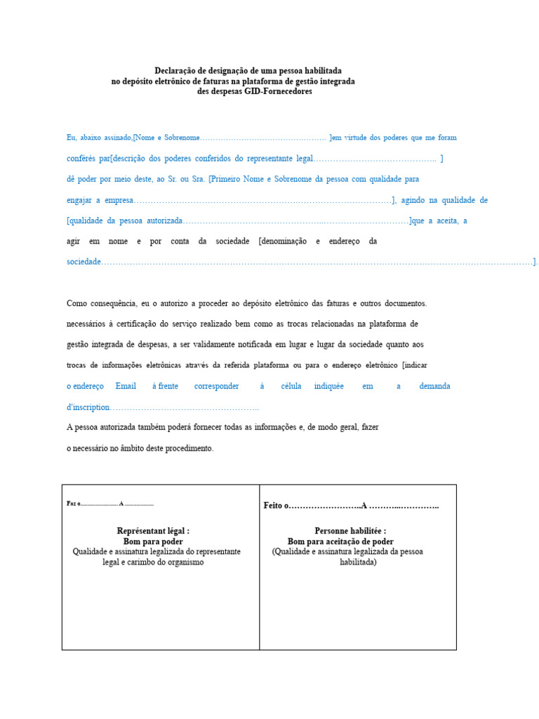 Designação Do Representante Habilitado | PDF