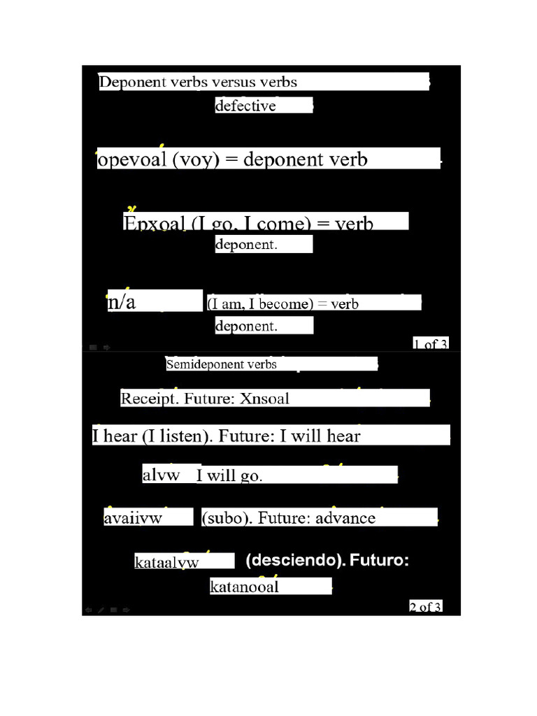 Deponent vs. Defective Verbs Explained | PDF | Grammatical Conjugation ...