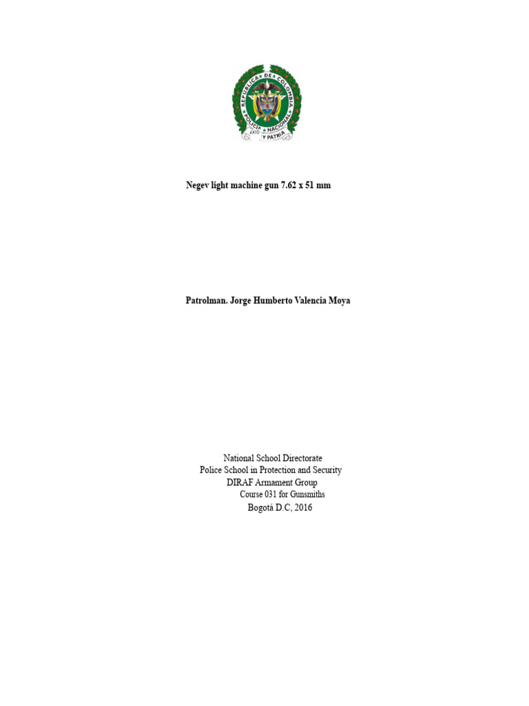 Negev 7.62mm Machine Gun Maintenance Guide | PDF | Machine Gun | Gun Barrel