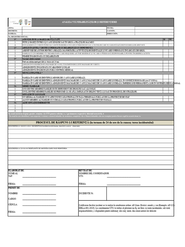 Anexa 2.a. Fisa de Analiză A Vulnerabilităților Și Referințelor Și ...