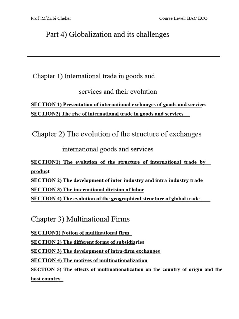 International Trade and Globalization Insights | PDF | Balance Of Trade ...
