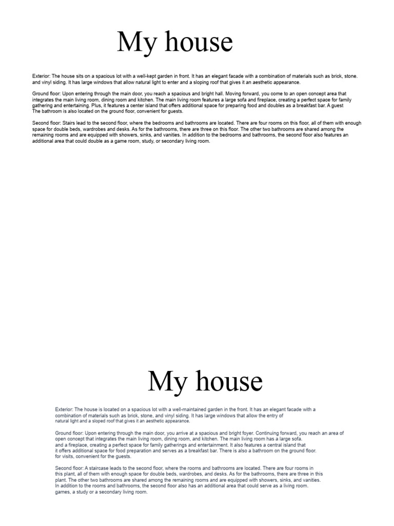 Spacious Family Home with Garden | PDF | Room | Bedroom