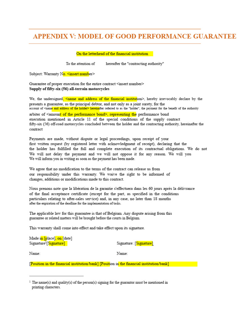 Model-Guarantee of Proper Execution | PDF | Guarantee | Surety