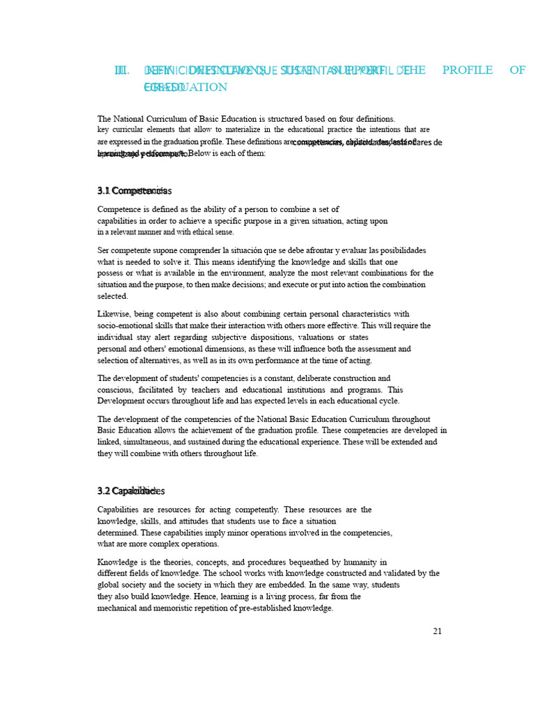 Chapter Iii Key Definitions Supporting The Graduate Profile | PDF ...