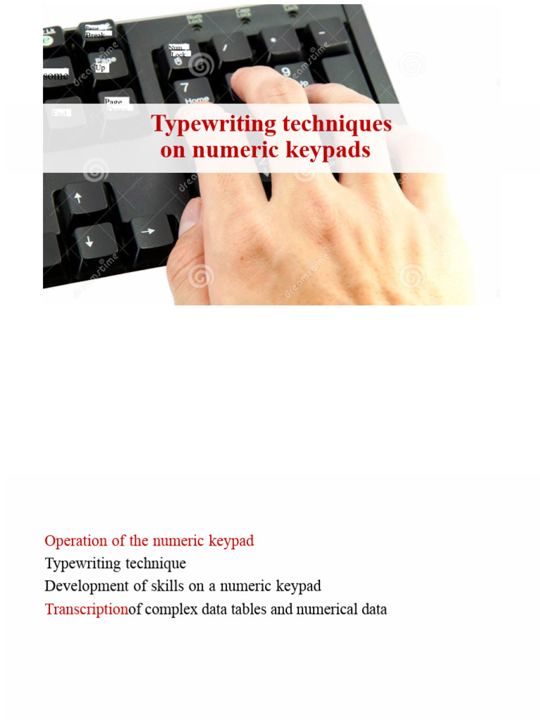 Mastering Numeric Keypad Techniques | PDF | Computer Keyboard | Hand