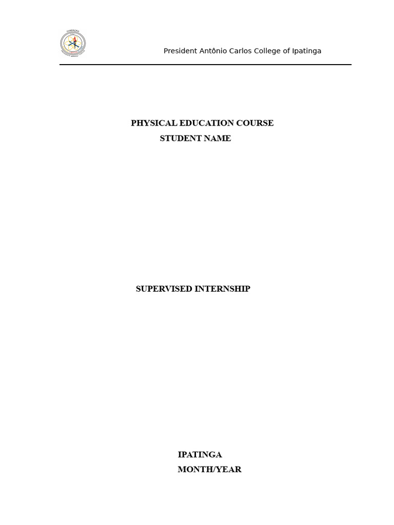 Supervised Internship Report in Physical Education | PDF | Teachers ...