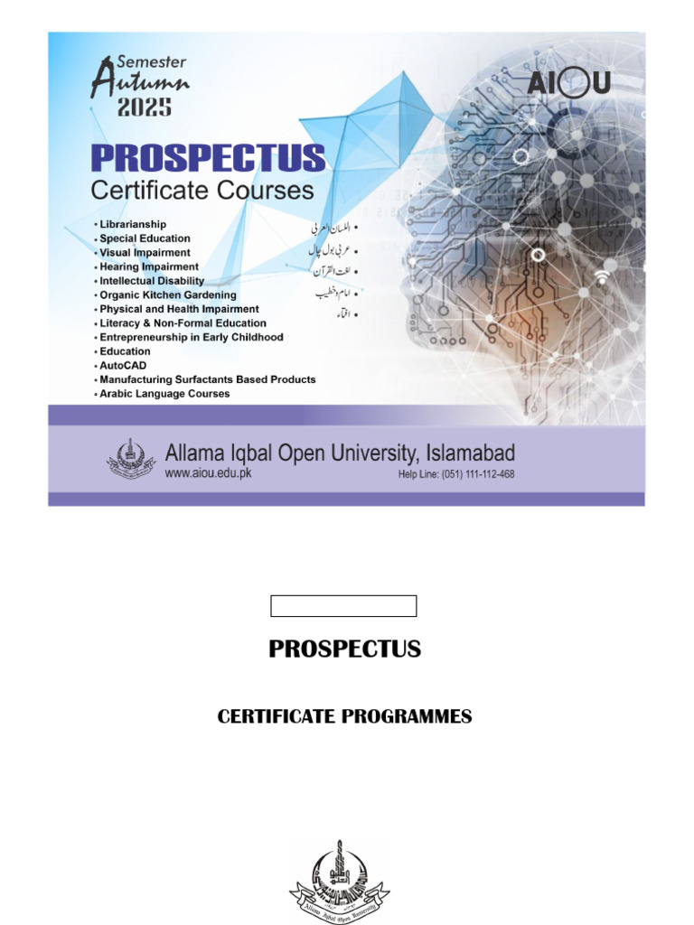 Certificate Courses Urdu English | PDF | Master's Degree | Educational ...