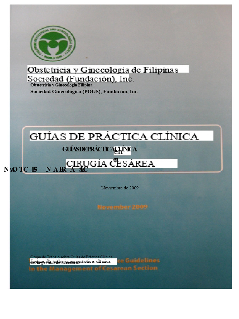 CPG POGS Cesárea | PDF | Parto | El embarazo