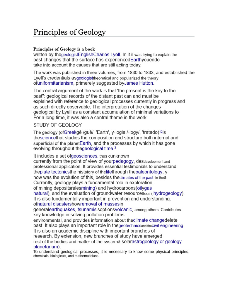 Principles of Geology Explained | PDF | Geology | Earth Sciences