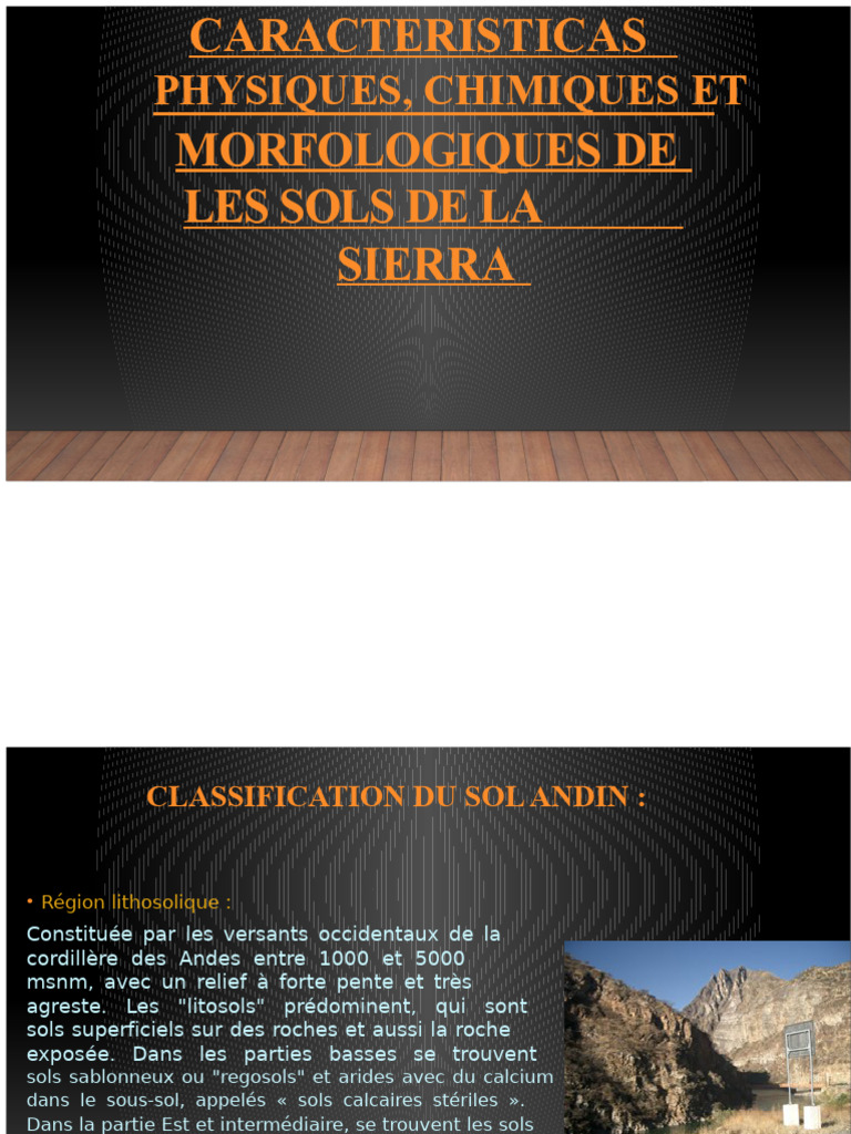 Caractéristiques des sols andins en Sierra | PDF | Sol (pédologie) | Climat