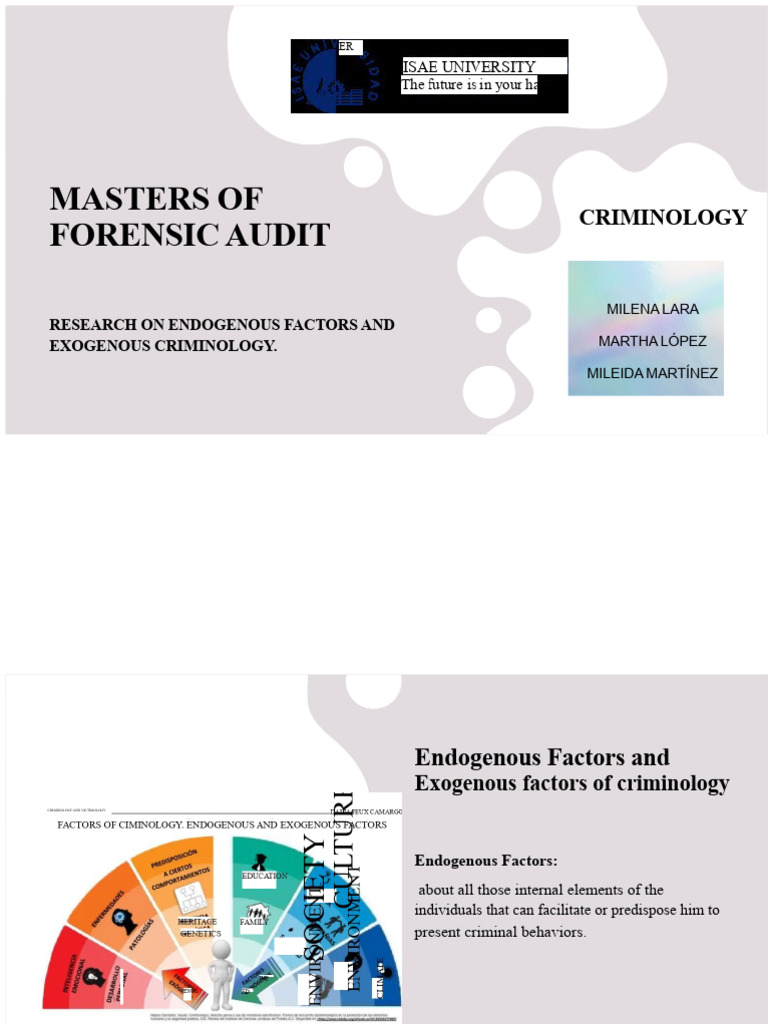 Endogenous and exogenous factors | PDF | Crimes | Crime & Violence