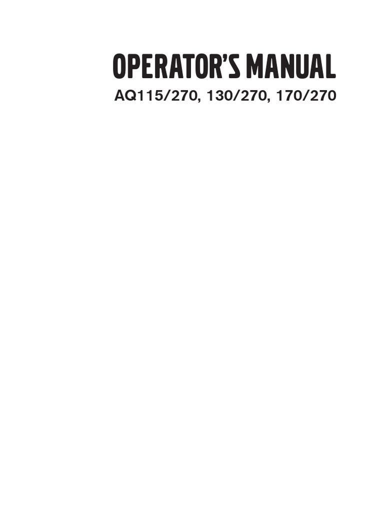 Operator'S Manual | PDF