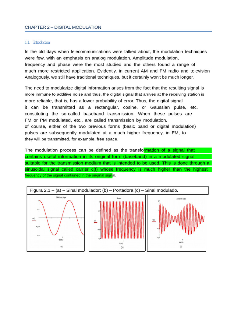 chapter 2 - digital modulation | PDF | Frequency Modulation | Radio ...