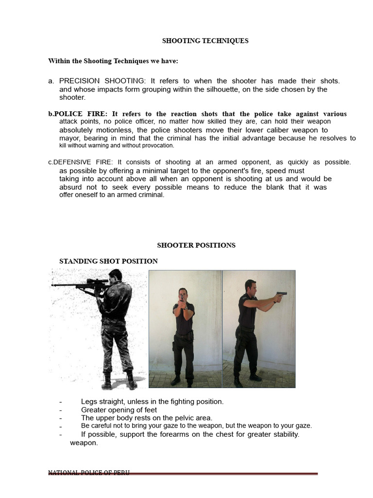 Shooting Techniques and Positions Guide | PDF | Rifle | Firearms