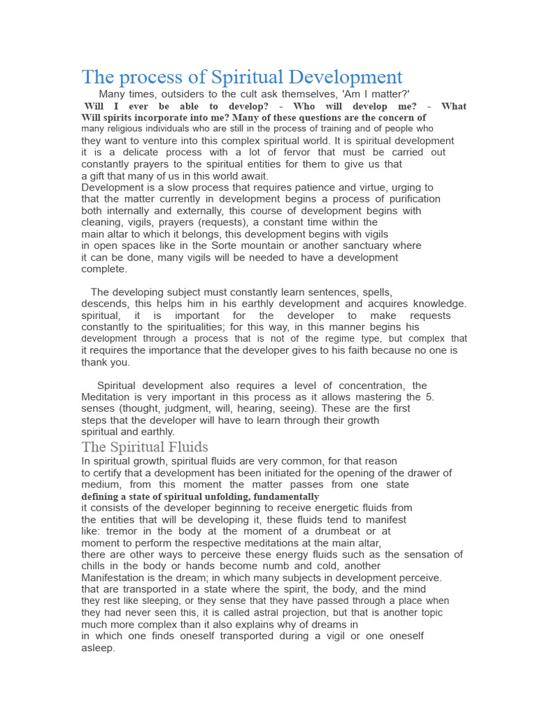 Guide to Spiritual Development Process | PDF | Spirituality