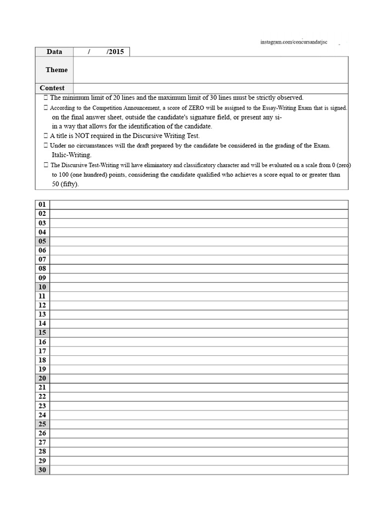 FCC Essay Template | PDF