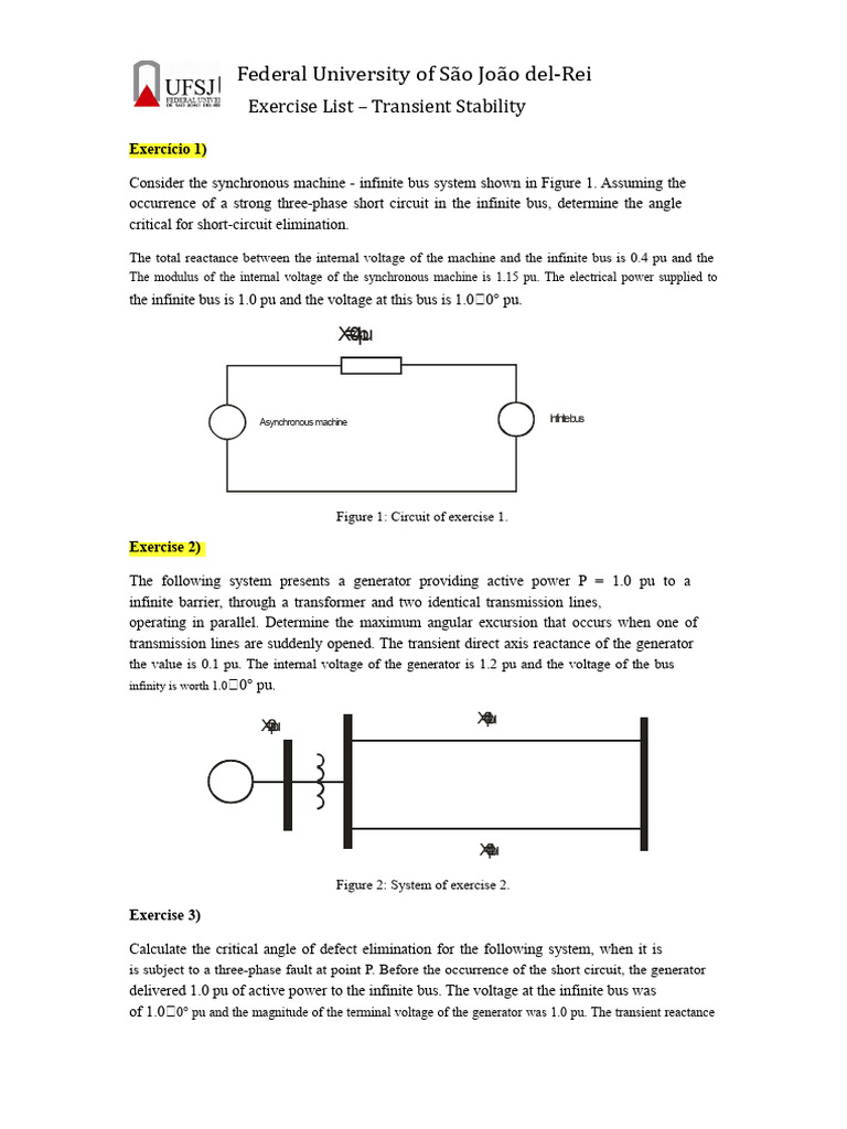 Transient Stability Exercises Overview | PDF | Electric Power ...