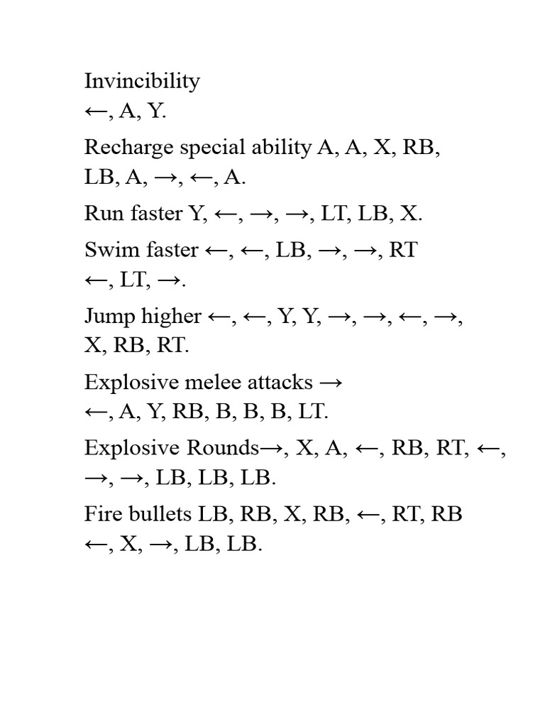 Invincibility Cheat Codes Guide | PDF