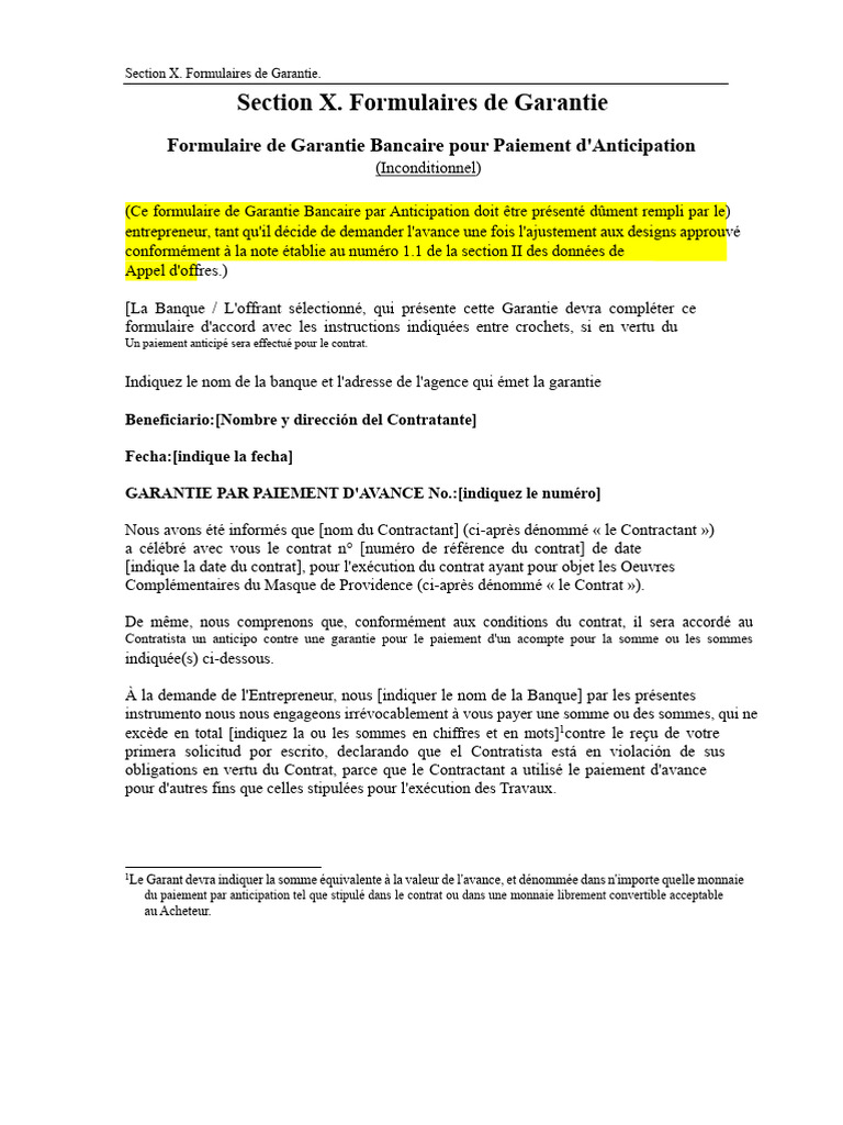 Formulaires de Garantie Bancaire | PDF | Argent | Banques
