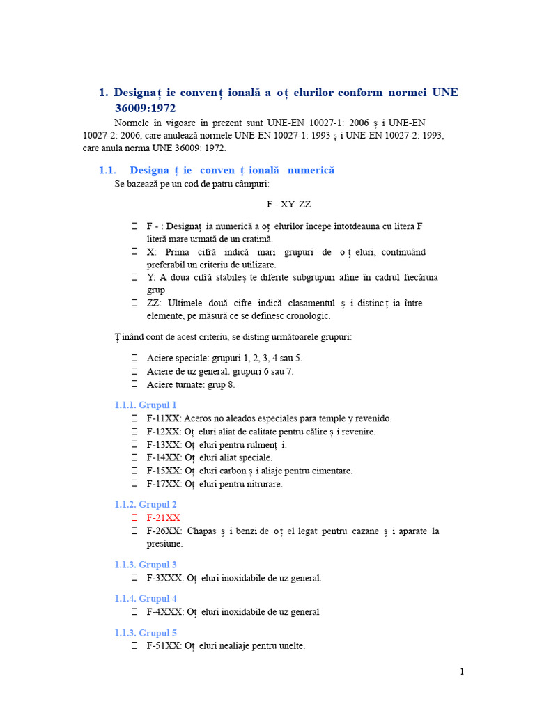 Grupuri Principale de Oțeluri | PDF