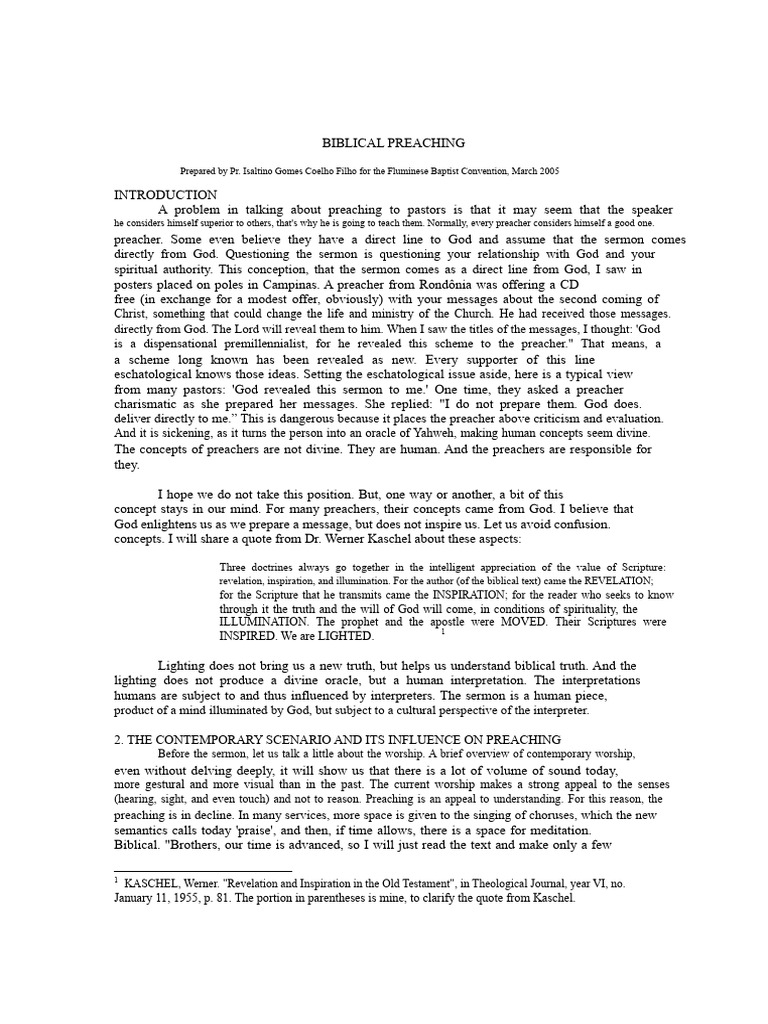 The Importance of Biblical Preaching | PDF | Sermon | Revelation