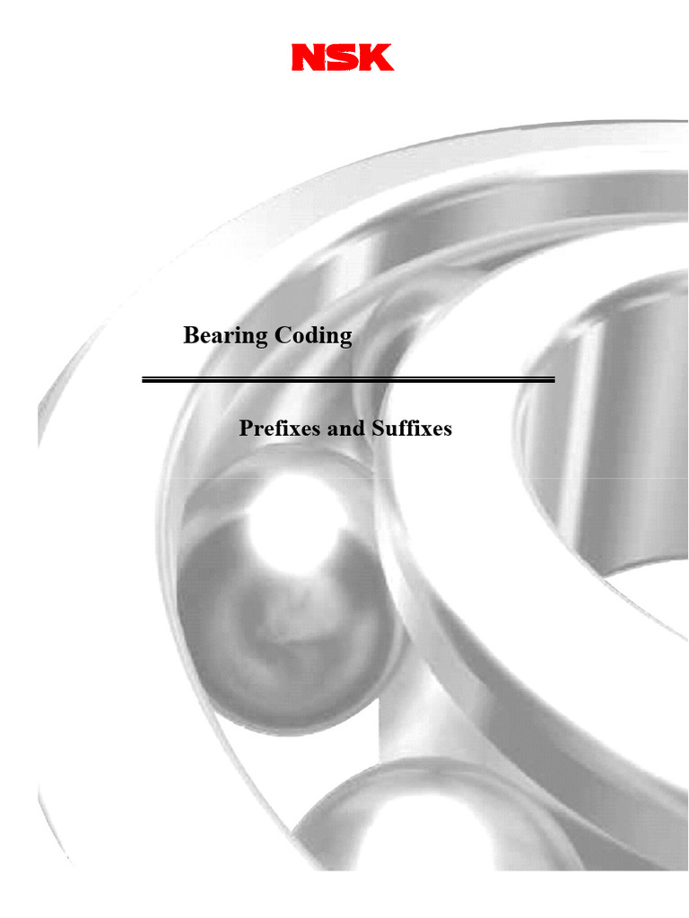 Bearing Coding: Prefixes & Suffixes Guide | PDF | Bearing (Mechanical ...