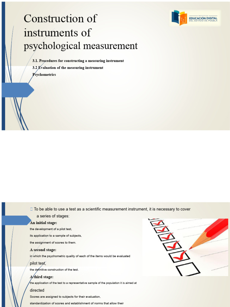 Psychological Measurement Instrument Construction | PDF | Psychometrics ...